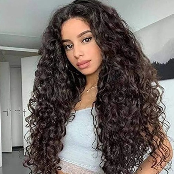 22” Dark Brown KINKY CURLYLace Front Wig *NEW*